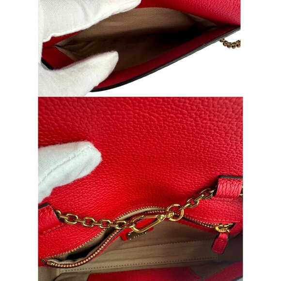 MCM Visetos Millie Leather Chain Crossbody Bag - Picture 10 of 12